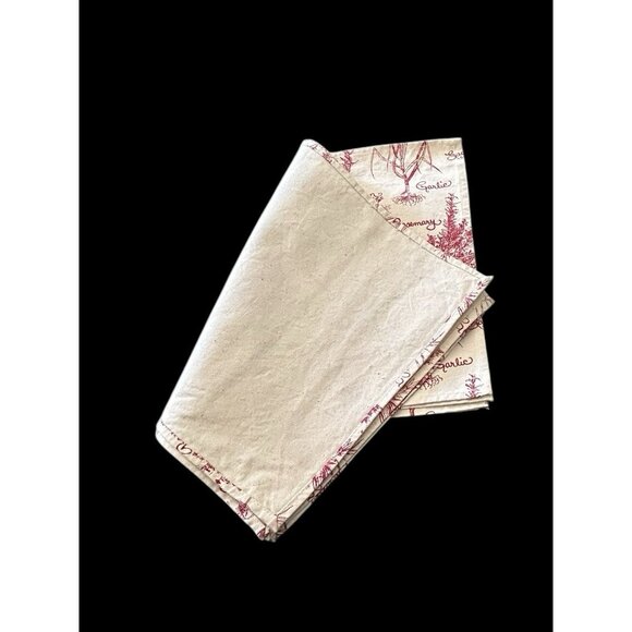 Natural Cotton Placemat Set 4 1993 KISMET Ginger Parsley Rosemary French Cottage - Picture 5 of 8